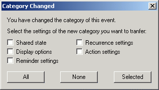 Changing the event category